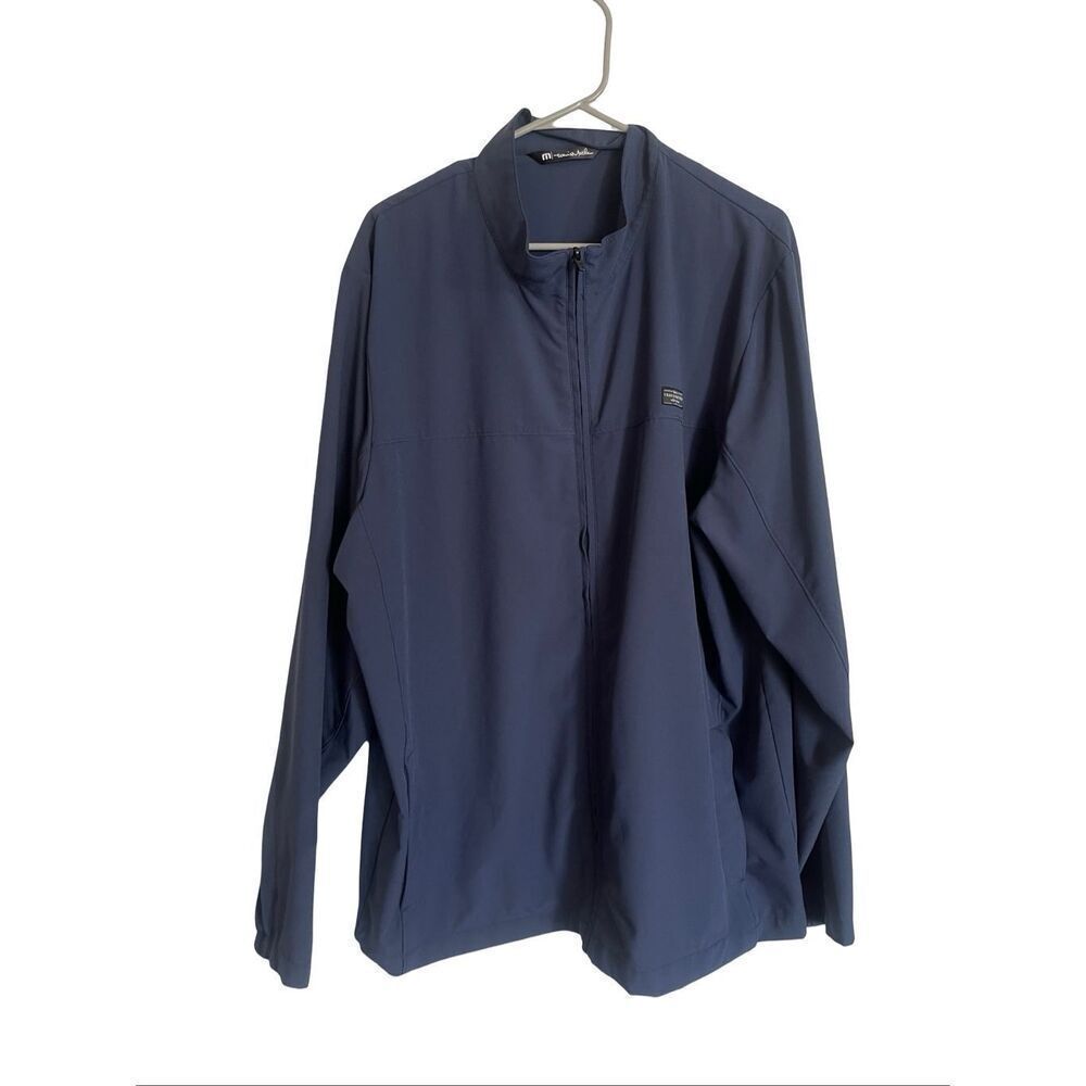 Travis Mathew Mens Dark Blue Surfside Golf Lightweight Full Zip Jacket Size 2XL